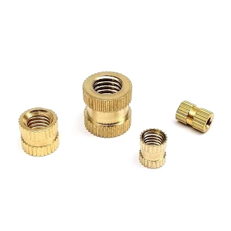 Brass Threaded Inserts, Brass Threaded Insert Nuts Assortment M1.6 To M8 For Hot Melt And 3D Print(Long 6mm,50pcs M1.6(OD 2.5mm))