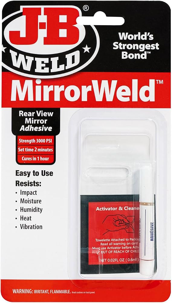 J-B Weld MirrorWeld Carded .2 fl. oz. Rear View Mirror Adhesive & Accelerator