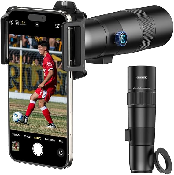 APEXEL 30X Super Smartphone Telephoto Lens, 720mm Focal Length, Professional & Artistic Capture for Wildlife, Sports, Concerts