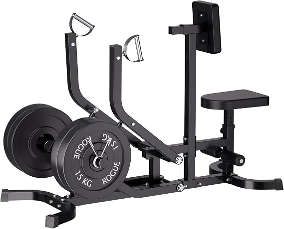 Garvee Seated Row Machine, Back Machine Gym Equipment, 400LBS | Plate Loaded, Chest Supported T-Bar Row Machine with Independent Arms, Rotating Handles, Upper Body Workout for Home Gym
