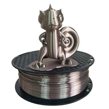 CC3D Silk Dark Rose Gold PLA Filament 1.75mm 3D Printer Filament 1KG 2.2LBS Spool 3D Printing Materialc Silky Shiny Rose Gold (Dark) Metallic PLA Coffee Brown Chocolate