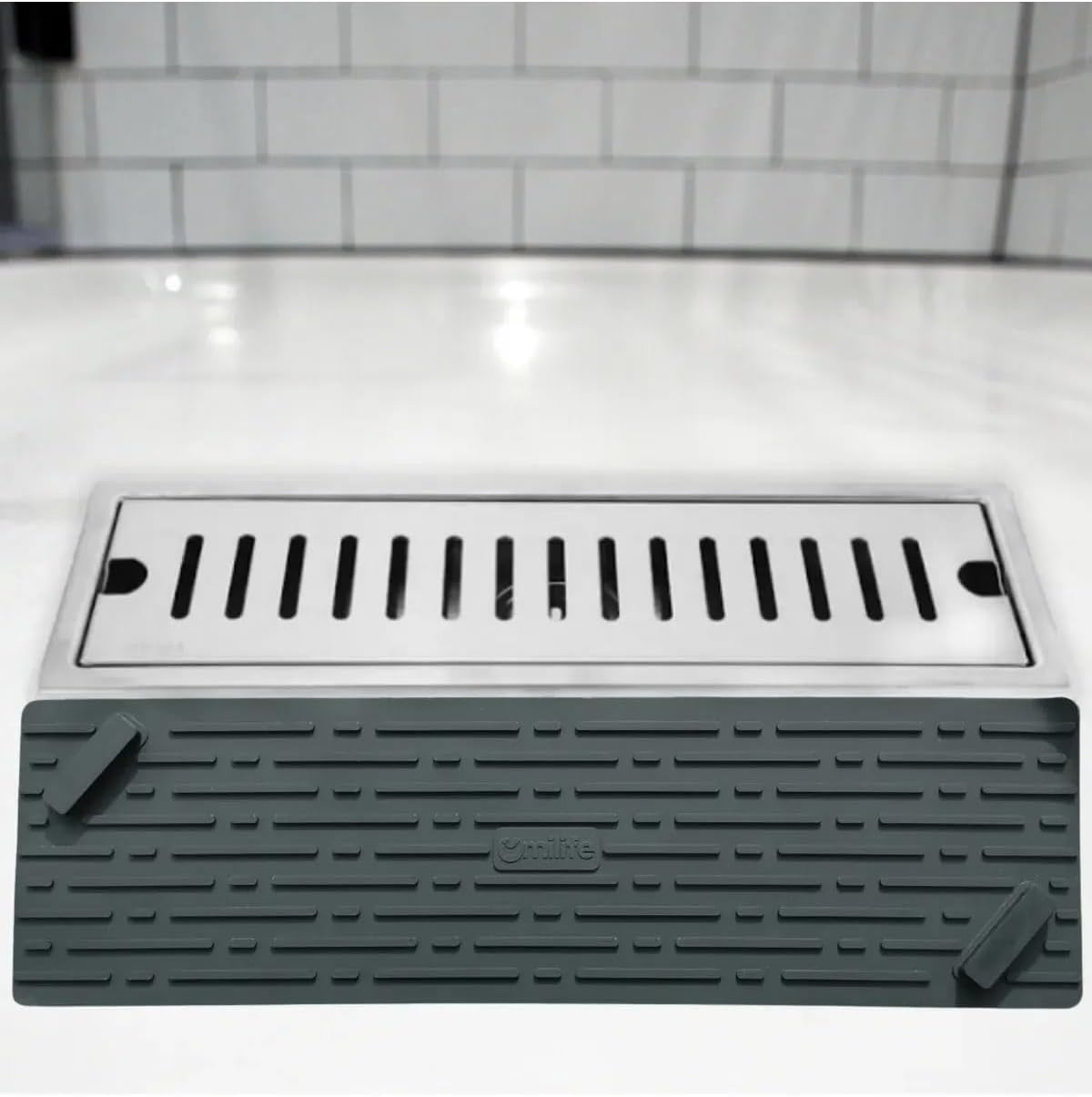 TİNEKE Black Color Long Model Anti-Foul Odor Silicone Mat Bathroom Kitchen Sink Balcony Expense Stopper Cover