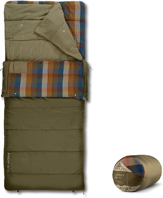 Kelty Wayback 20F Degree Flannel Lined Rectangular Sleeping Bag
