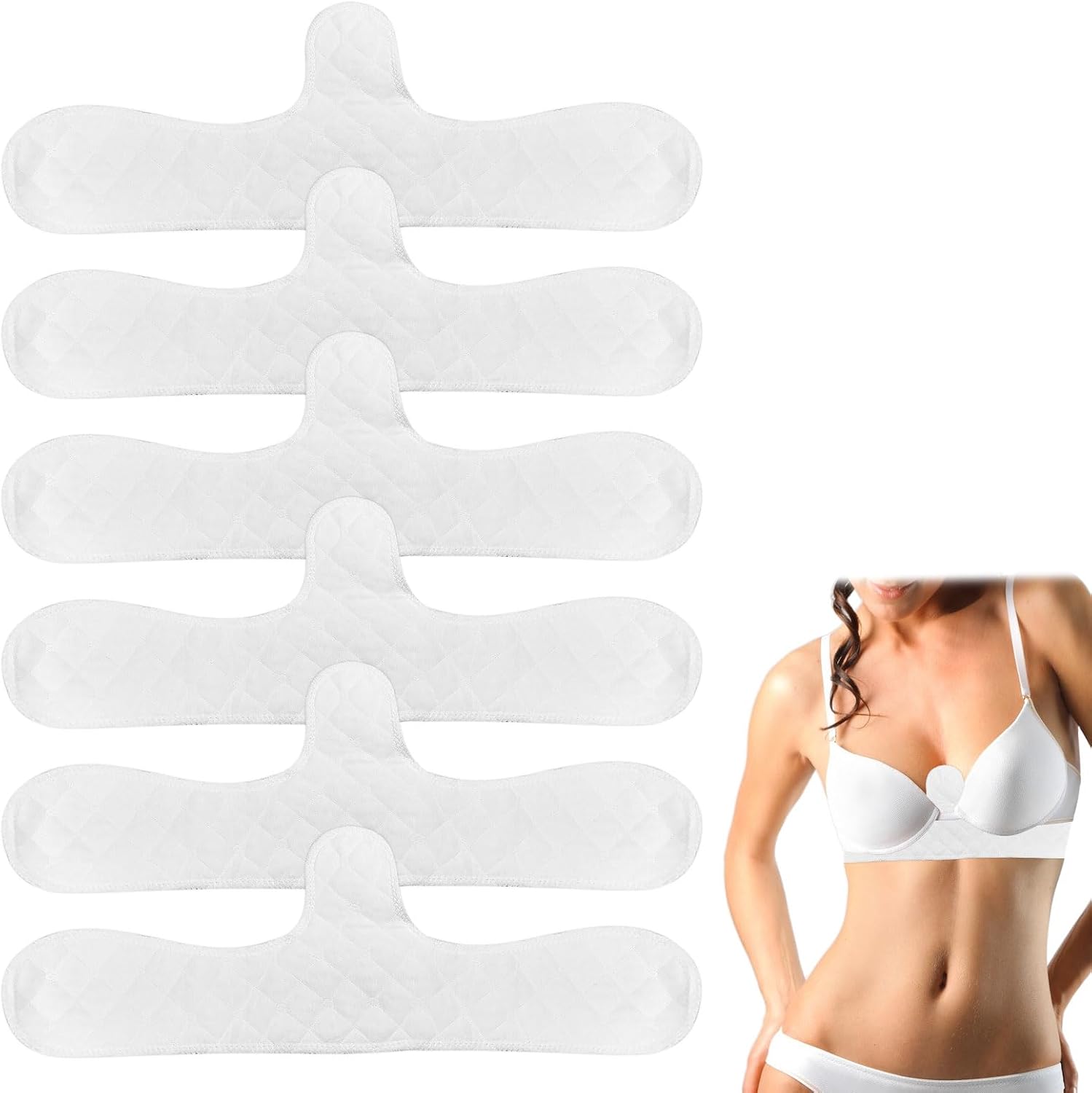 Bra Liners for Sweat,6PCS Cotton Under Bra Sweat Liners, Absorb Underboob Sweat Effectively,Sweat Pads for Women