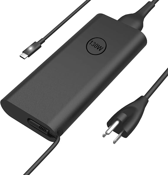 130W USB Type C Laptop Charger fits for Dell XPS 15 17 Precision Computer | for XPS 15 17 9500 9510 9520 9530 9700 9710 9720 9730 Precision 5560 5550 5570 3581 5750 3560 5530 2 in 1 AC Power Cord