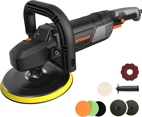 Buffer Polisher Kit for Car 12.5Amp 6 Inch/7 Inch Rotary Car Polisher Waxer