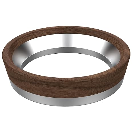 SOOTOZY 54mm Espresso Dosing Funnel for Breville Portafilters, Aluminum Magnetic Coffee Dosing Funnel Ring Compatible with Breville 54mm Portafilters,Espresso Accessories Tool(Walnut)