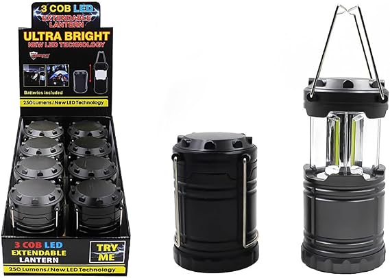 Diamond Visions Max Force 08-1657 3 COB LED Extendable Metal Lantern in Assorted Colors (1 Lantern)