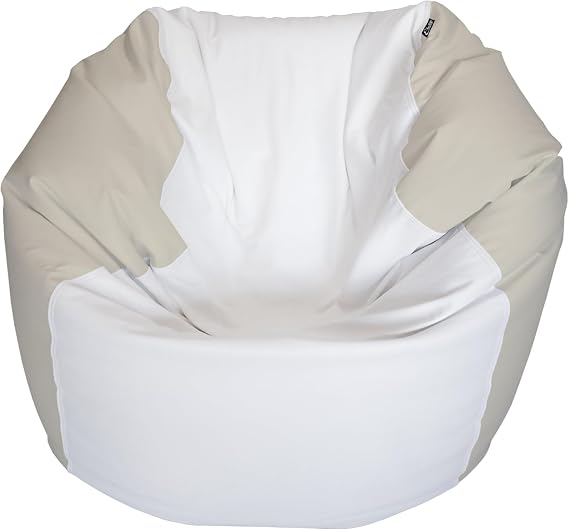 E-SeaRider Round Marine Beanbag (Medium, Multi) (White/Beige)