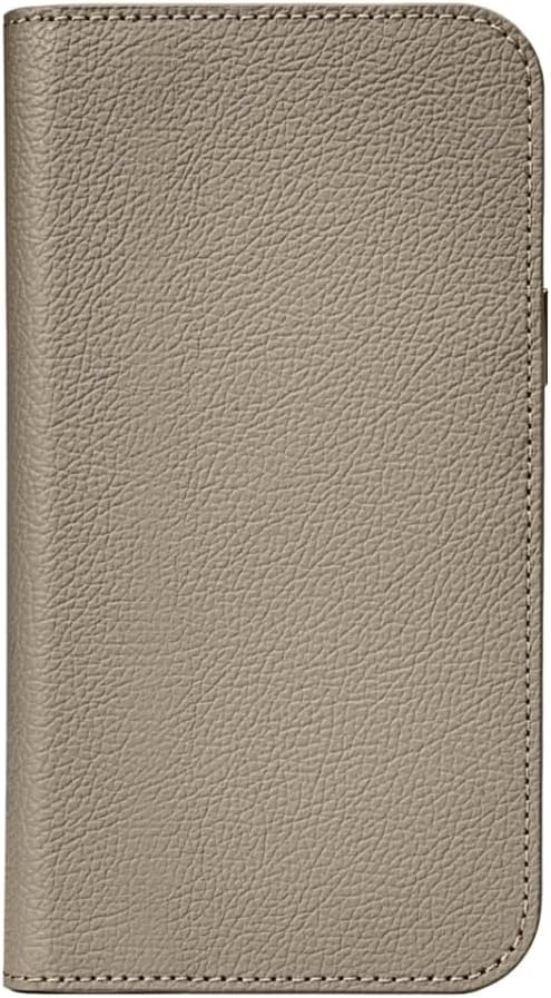 CASETiFY for iPhone 12 Pro Case - Pebbled Folio | Card Slots Included | Greige (light Brown)