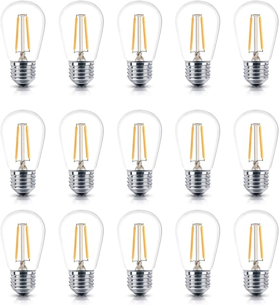 Brightech Ambience Pro LED 24 Ft String Lights with One Extra 15 Bulbs Pack Ambience PRO Replacement LED Light Bulbs