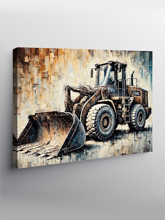 Tablo Mega Kanvas Tablo İnşaat Ve Dozer YTCNVS500101, 50 x 70