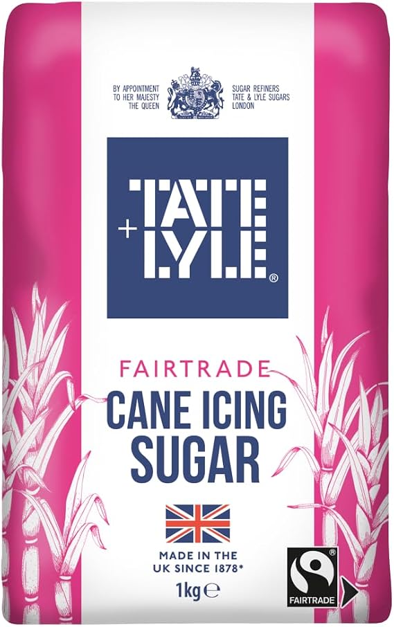 Tate & Lyle Fairtrade Icing Sugar 1kg - Fine Cane Sugar for Royal Icing