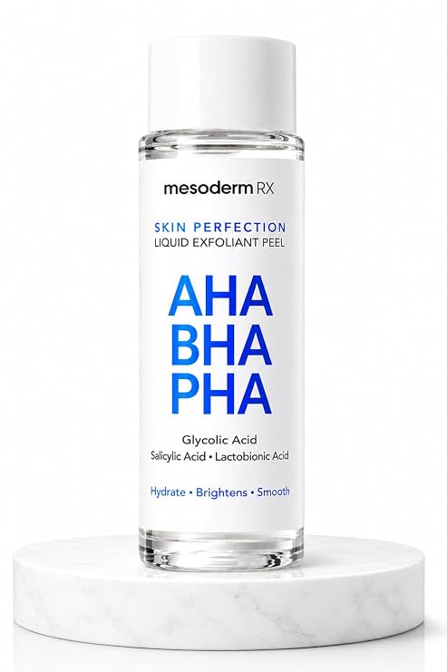AHA PHA Liquid Exfoliant with 6 Collagen-Supporting Peptides, Glycolic & Lactobionic Acid Face Peel, Helps Improve the Look of Dark Spots, Uneven Tone & Smooth Texture, 100ml (3.4 fl oz)