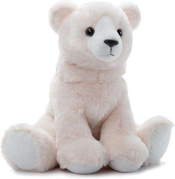 The Petting Zoo Polar Bear Stuffed Animal, Gifts for Kids, Wild Onez Zoo Animals, Polar Bear Plush Toy 12 inches