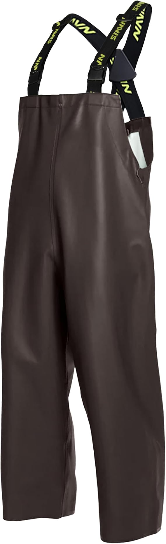Men's Commercial Fishing PVC Bib Overalls, Waterproof Workwear | 0.70mm Coated Fabric, Reinforced Construction, Saltwater Protection, Adjustable Suspenders, Wet Work Gear
