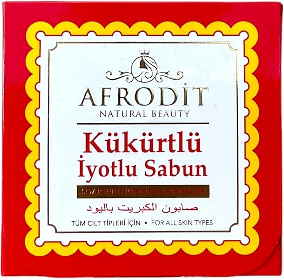 Kükürtlü İyotlu Sabun, Tüm Cilt Tipleri İçin, 100 gr/Soap with Iodine Sulphurous, For All Skin Types