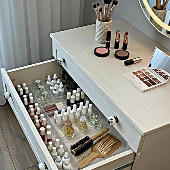 Modüler Organizer Set Takı Aksesuar Düzenleyici Çekmece İçi Makyaj Organizer Kristal (6'lı)
