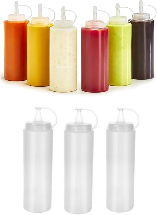 Titiz 3'lü Sos Şişesi Paketi (700 ml) - Sızdırmaz Kapaklı Ketçap, Mayonez ve Sos Sıkma Şişesi Takımı
