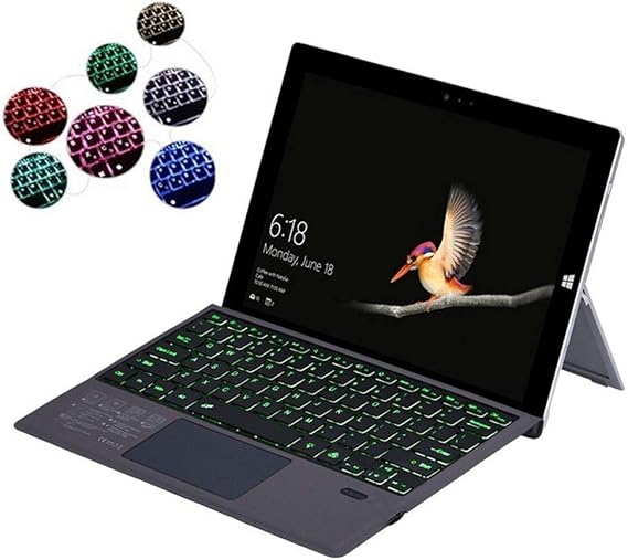 Surface Pro 7 / Pro6 / Pro 4 / Pro 3 / Pro 5 Keyboard Surface Pro 7 Wireless Bluetooth Keyboard with Touchpad Surface Pro7 Pro6 Microsoft Keyboard PODITAGI Popular SurfacePro7/Pro6/Pro2017/pro4/pro3,