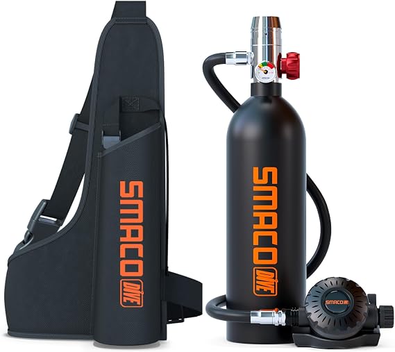 SMACO S400 Mini Scuba Tank, 1L Portable Diving Lung Air Tank