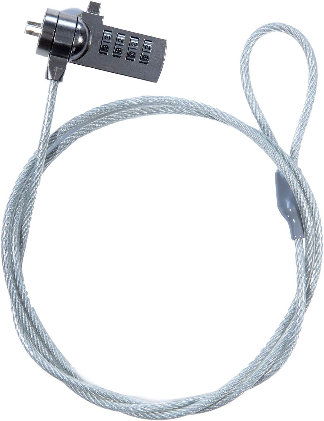 TRIXES Combination Coded Laptop Lock – Keyless- Cut -Resistant Cable - 1m length - Security Notebook Computer Cable Lock - Suitable for Business, Office and Home
