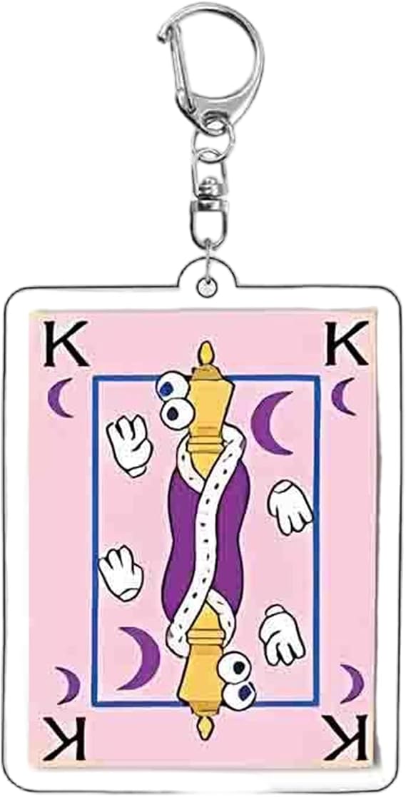 Cartoon Circus Character Acrylic Keychain Cute Clown & Rabbit Figure Keyring Circus Merch Double-Sided Bag Pendant, Backpack Charm Gift for Fans