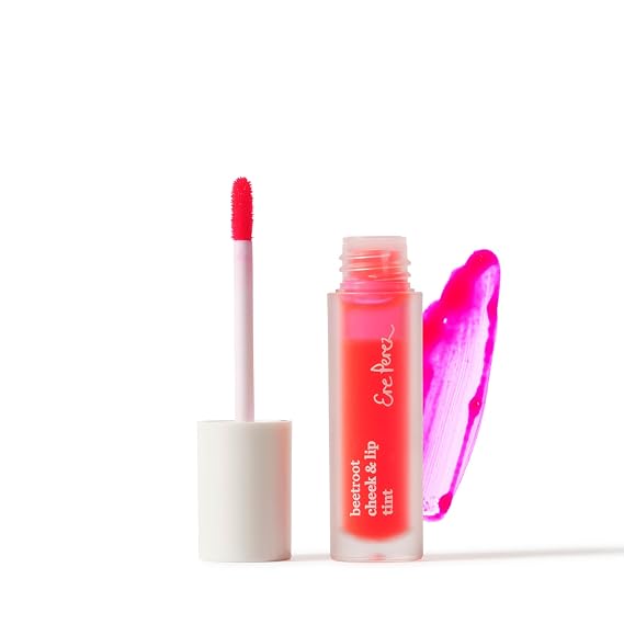 Ere Perez - Beetroot Cheek + Lip Tint (Fun-Pink, 4.5ml) | Lightweight, Buildable, Multipurpose Liquid Blush | Blue Agave, Rosehip Oil, Vitamin E | Vegan, Cruelty-Free, Clean Beauty