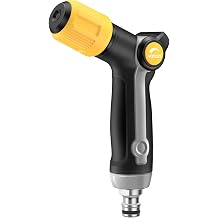 VOXON Metal Hose Pipe Spray Gun, Heavy Duty Garden Hose Spray Gun with Thumb Flow Control, 3 Adjustable Spray Patterns, High Pressure Hose Gun for Car Washing, Gardening and Window Cleaning