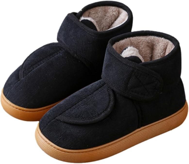 Diabetic Shoes for Women Wide Width, Warm Snow Boots for Elderly with Adjustable Closures, Anti-Slip Shoes for Edema and Swollen Feet Women