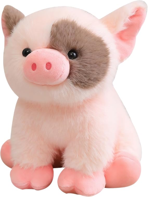 Pink Pig Stuffed Animal Plush, 20 cm Ultra Soft Pig Hugging Pillow, Cute Cartoon Piggy Cuddly Toy for Kids & Adults, Pigs Plush Cushion Doll for Home Sofa Bedroom Decoration