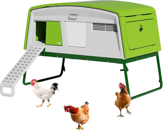 Omlet Eglu Pro Large Chicken Coop | House up to 10 Large Hens or 15 Bantams | Easy to Clean Plastic Chicken Tractor | Predator Proof Coop Design | Zero Maintenance