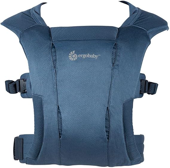 Ergobaby Embrace Soft Air Mesh Ergonomic Baby Carrier for Newborns from Birth, Ergonomic 2-Position Belly Carrier Front Carrier, Blue