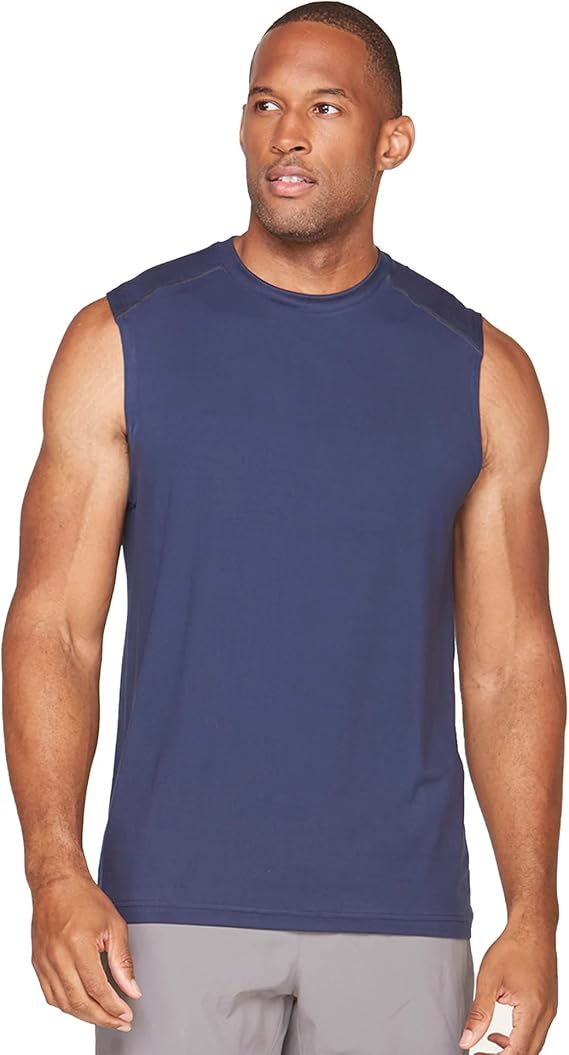 COLOSSEUM Active Men's Luke Performance Stretch Polyester Spandex Blend Workout Sleeveless Tee