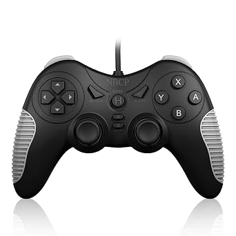 NBCP W5 Wired Switch 2 Gaming Controller-Compatible With PC,Switch,Switch 2 and PS3 Gamepads-Dual Vibration and Hall Effect Joystick,Turbo Function,Wake-up,C Button,Screenshot,10-Foot USB Cable and Plug and Play(Black)