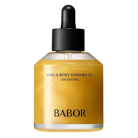 BABOR Soul & Body Shimmer Oil Shimmer Oil Skin Care for Dry Skin Natural Golden Glow with Nourishing Oils and Glow Particles Vegan 100 ml