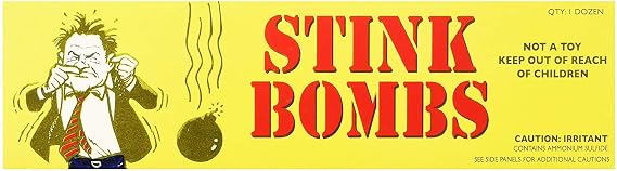 Rhode Island Novelty Stink Bombs | 3 Glass Vials Per Box | 12 Boxes Per Order