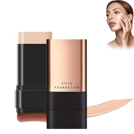 2025 Korean Moisturising Lightweight Foundation Stick with Brush Flawless Eraser Foundation Stick Long-Lasting Moisturising Foundation Stick (02# Natural Colour)