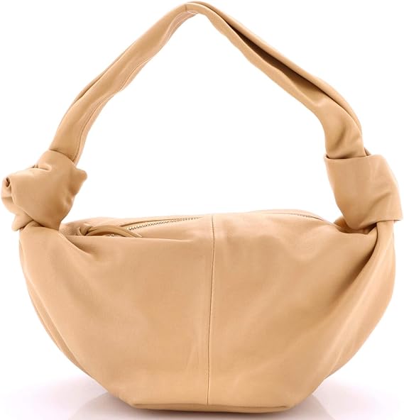 Pre-Loved Double Knot Hobo Leather Mini, Neutral