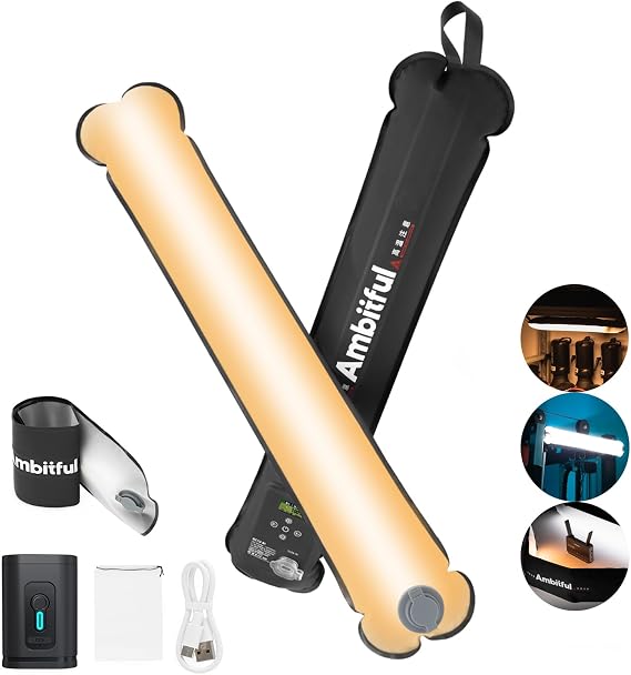 AMBITFUL GC12 12W 2700K-6500K Bi-Color Handheld LED Light