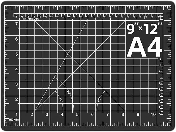 DIYSELF 9in12in Self Healing Cutting Mat, A4 Quilting Craft Mat for Sewing