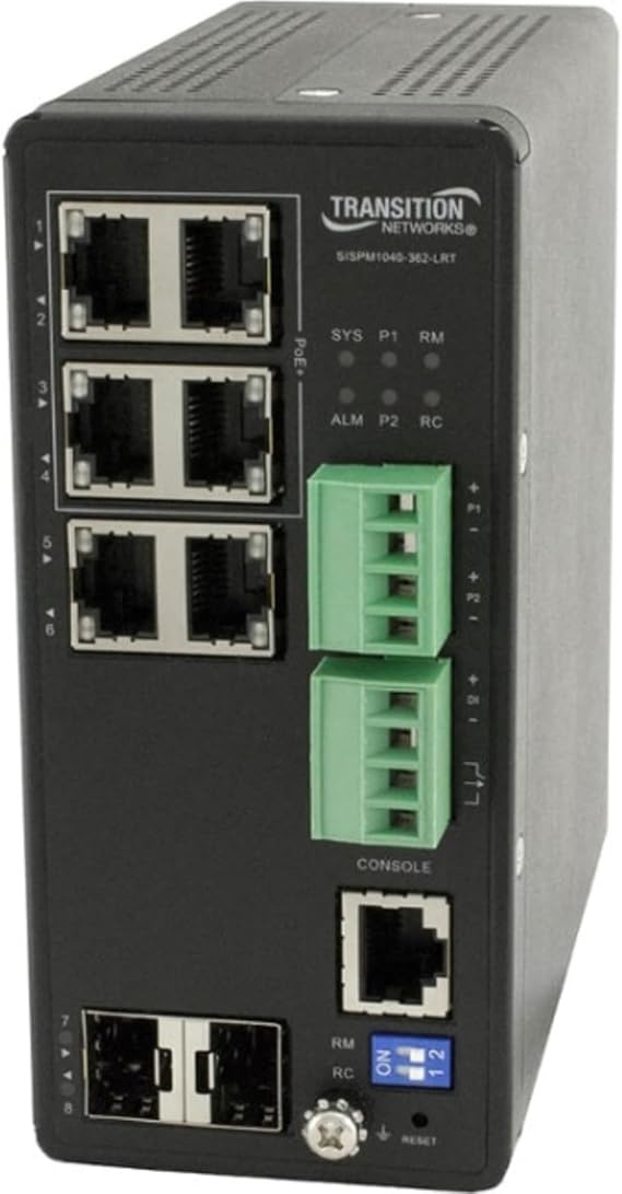 Transition Networks Managed Hardened PoE+ Switch