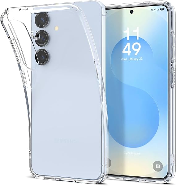 Spigen Galaxy S25 Plus ile Uyumlu Kılıf Liquid Crystal Sararmaya Dayanıklı ince Şeffaf Kapak - ACS08974 (Spigen TR Garantili)