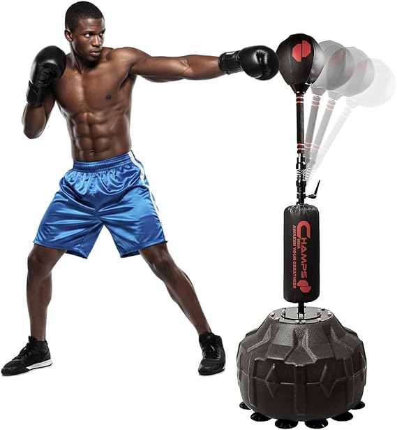 Cobra Reflex Bag - Advanced Reflex Punching Bag - Adjustable 55-77 inches, with Ultra-Fast Bounceback to Improve Speed, Reflexes & Stamina - Stand with Secure Suction Cups for Boxing & MMA