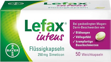 Lefax Intens Capsules I for Strong Bloating and Bloating I Pack of 50