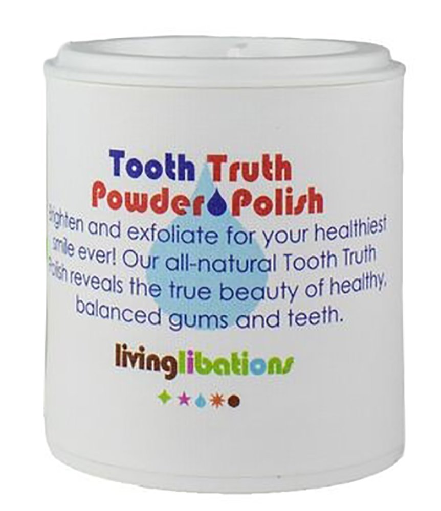 Living Libations - Organic Tooth Truth Powder Polish| Natural, Plant-Based, Clean Beauty (1.69 oz | 50 ml)