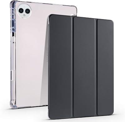 for Huawei Matepad Pro 12.2 2024 Full Protective Transparent Back Stand Case[Pen Holder], Shockproof Stand Case Cover with Auto WakeSleep,Black