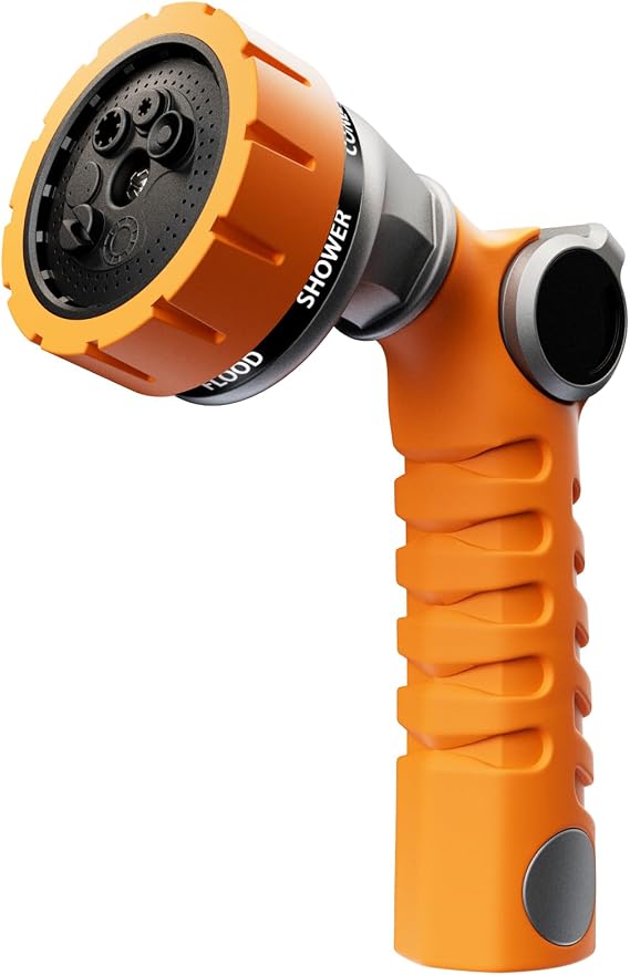 RESTMO Heavy Duty Hose Nozzle, Metal Garden Water Hose Sprayer
