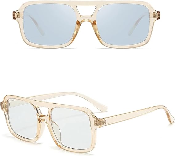 Retro Double Bridges Women Fashion Photochromic Sunglasses Uv400 Men Outdoors
