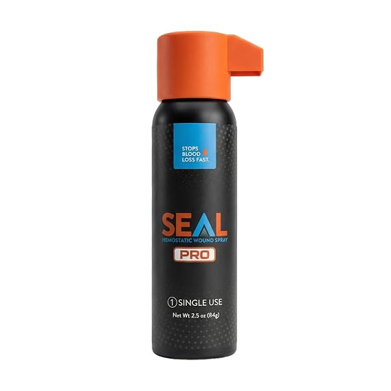 SEAL PRO 2.5oz Single Use Hemostatic Wound Spray | Professional Bleeding Control for First Responders EMT Tactical Emergency Trauma Care